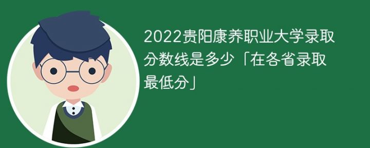 贵阳康养职业大学2022年最低录取分数线一览表「最低位次+省控线」插图
