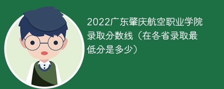 广东肇庆航空职业学院2022年最低录取分数线是多少（省内+外省）插图