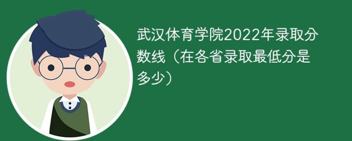 武汉体育学院2022年各省录取分数线一览表「最低分+最低位次+省控线」插图