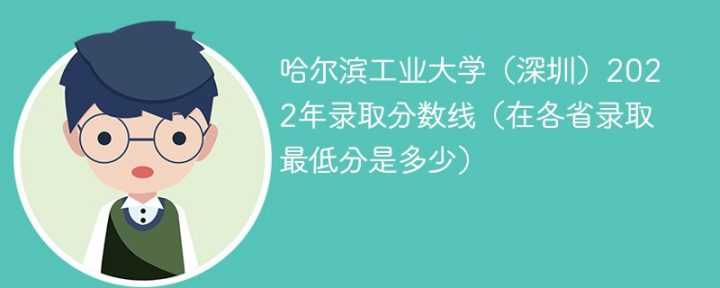 哈尔滨工业大学深圳校区2022年各省录取分数线一览表「最低分+最低位次+省控线」插图