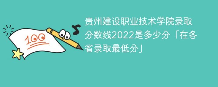 贵州建设职业技术学院2022年最低录取分数线是多少（本省+外省）插图