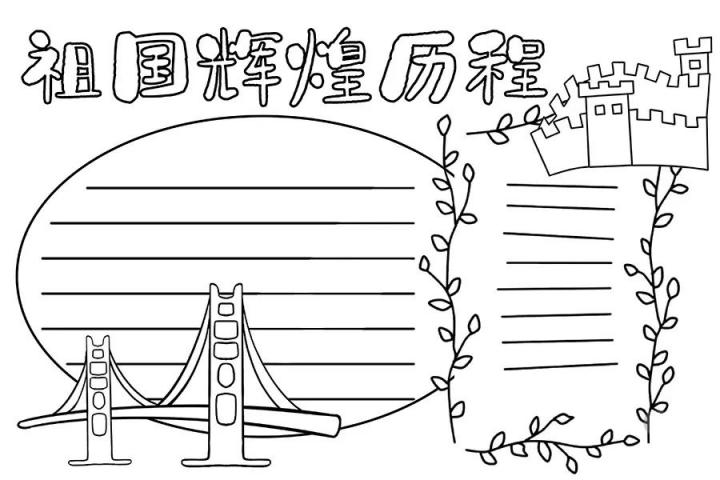 2022最新国庆节手抄报素材超全超高清模版 附手抄报内容文案（免费复制使用）插图14